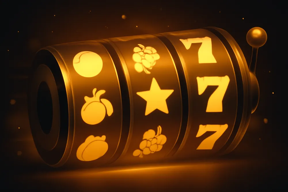 Pörgő aranyszínű nyerőgép hengerek az Amunra Casino legnépszerűbb nyerőgépeihez